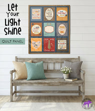 LET YOUR LIGHT SHINE QUILT PANEL
