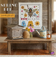 SPRING BEE SAMPLER - Printed Panel and Pattern for Wool