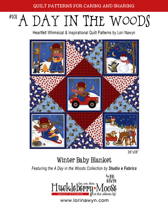 A Day in the Woods Winter/Christmas Baby Blank PDF Pattern Download