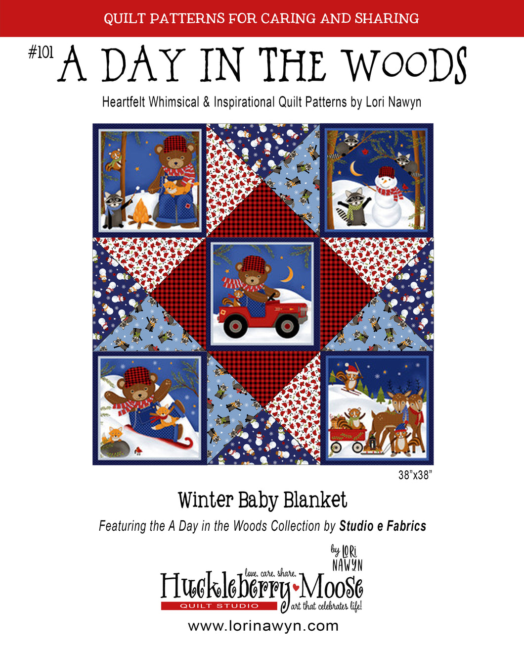 A Day in the Woods Winter/Christmas Baby Blank PDF Pattern Download