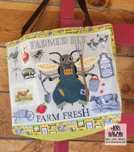 Stitchable Farmer Bee Embroidery and Applique Sampler