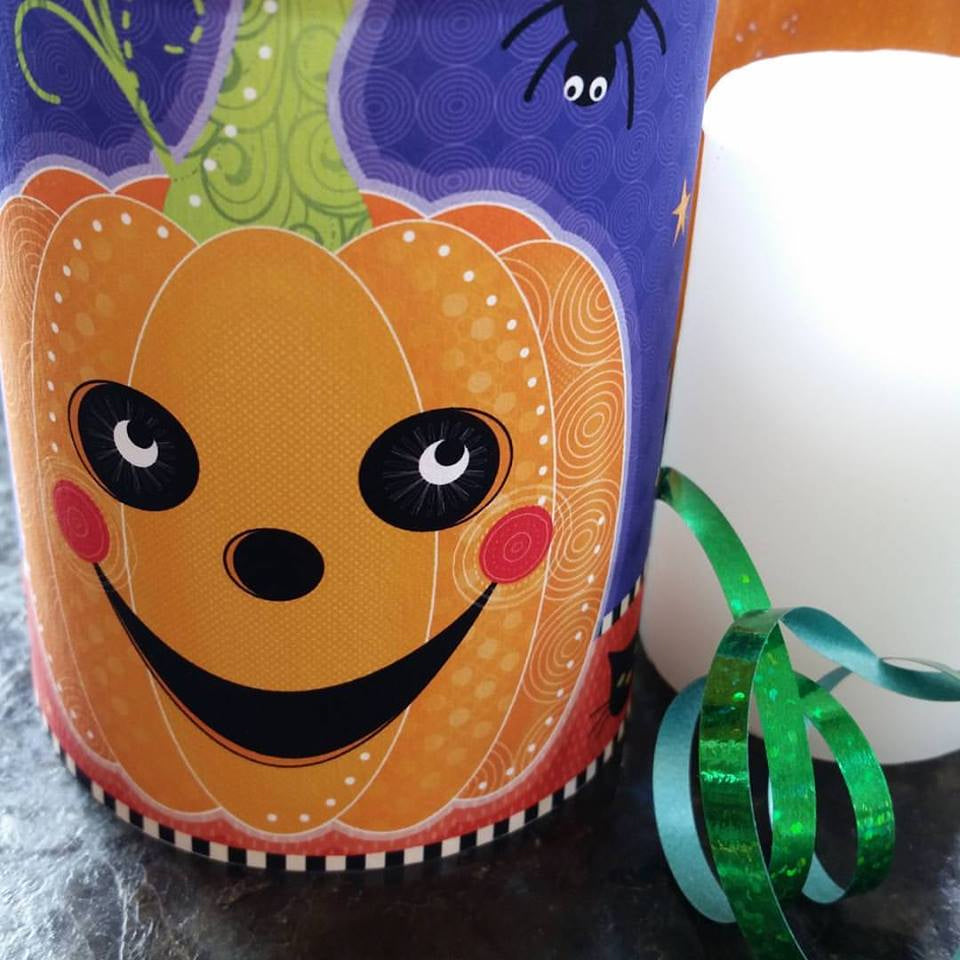 Pumpkin and Bat DIY Lantern