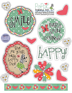 DIY Digital Download - Poppy the Zebra Cutouts - Page 2